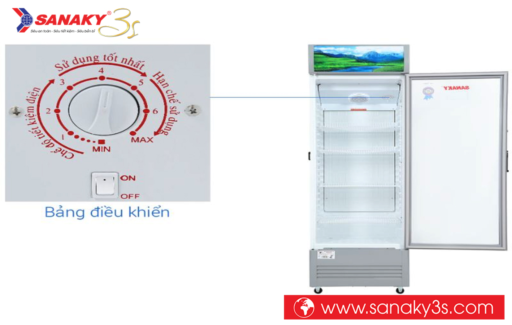 Bảng điều chỉnh nhiệt độ tủ mát Sanaky