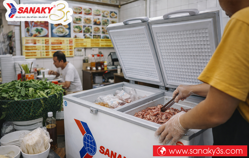 Bảo quản thực phẩm trong tủ đông Sanaky