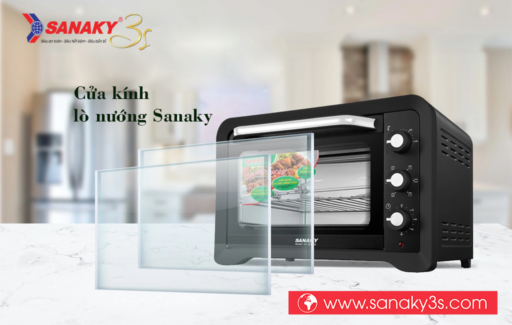Cửa kính lò nướng Sanaky