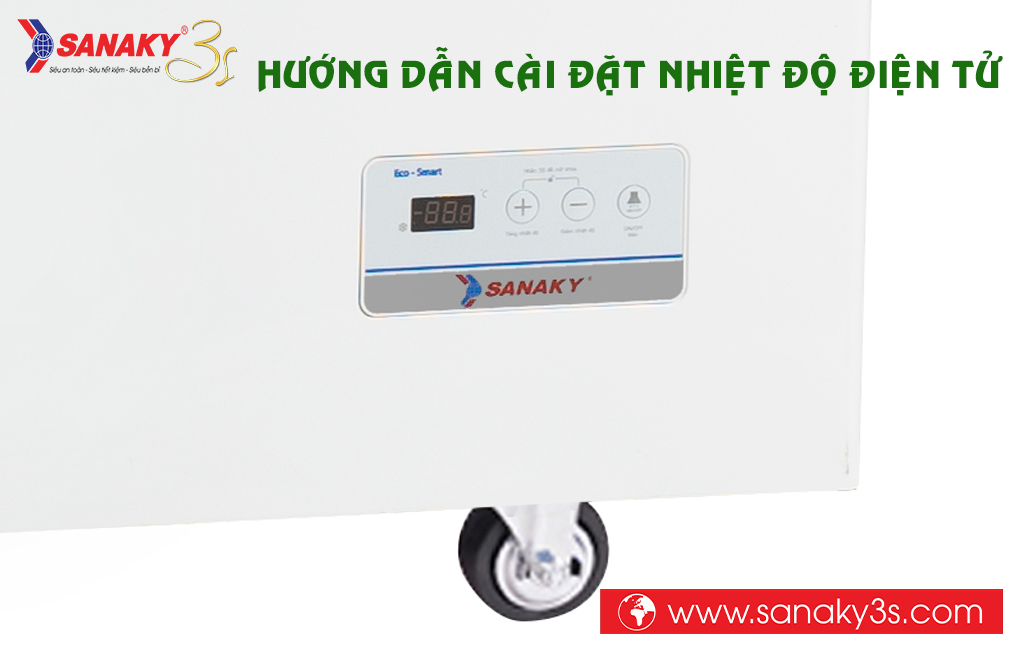 Hướng dẫn cài đặt nhiệt độ điện tử cho tủ đông Sanaky