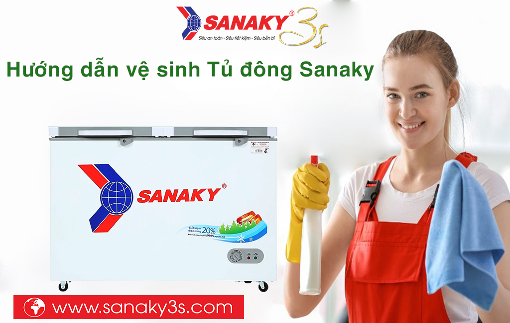 Hướng dẫn vệ sinh tủ đông Sanaky đúng cách tại nhà