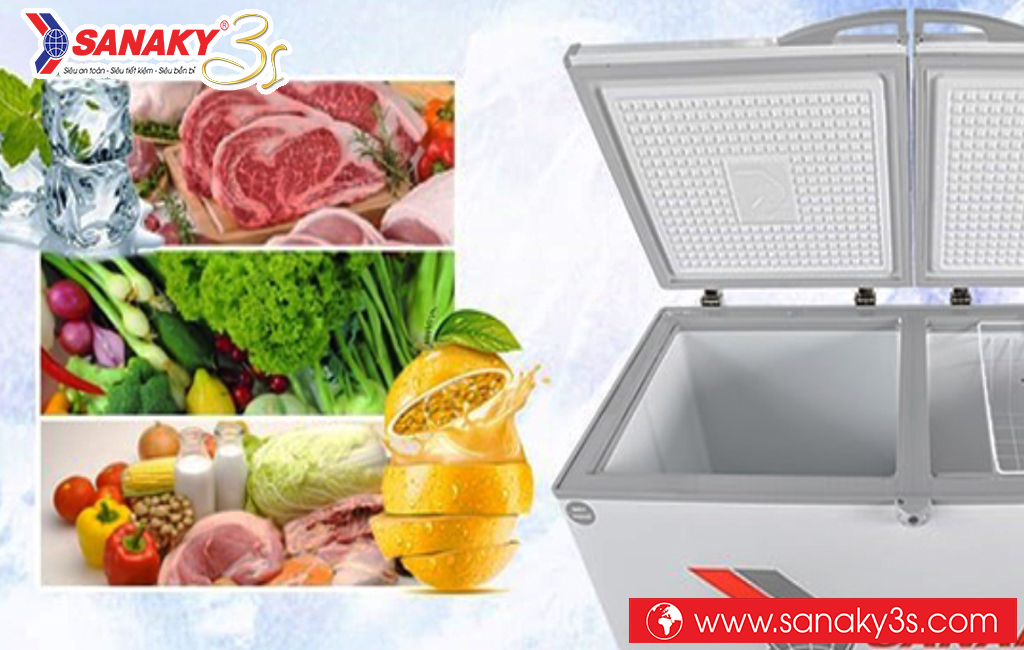 Mở cửa tủ đông Sanaky