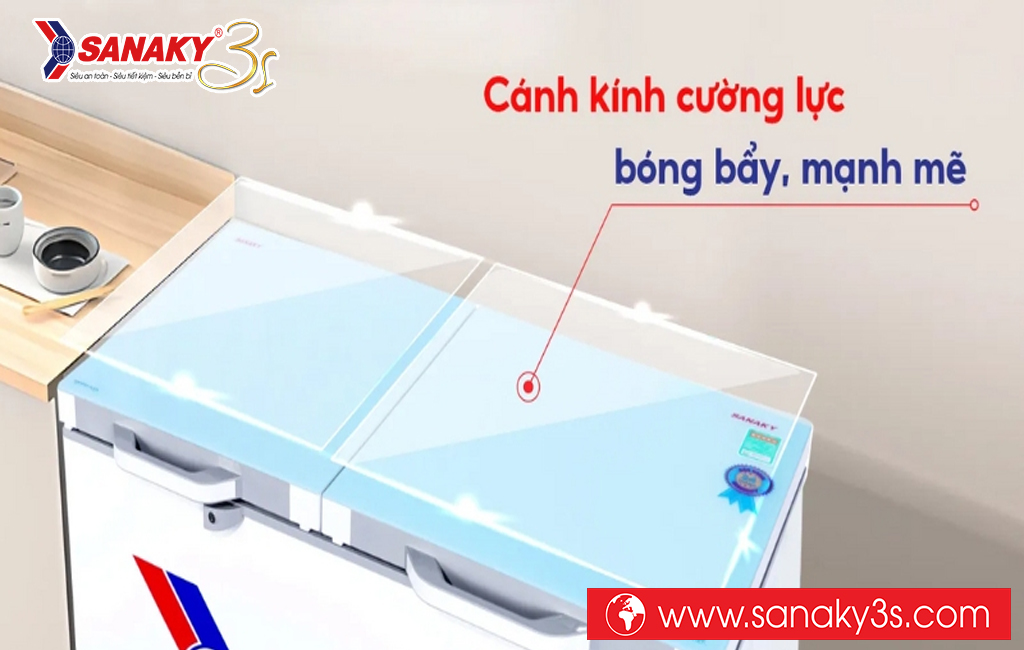 Nắp kính cường lực sáng bóng dễ lau chùi