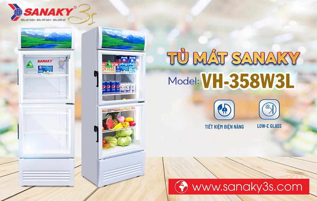 Review chi tiết Tủ mát Sanaky VH-358W3L
