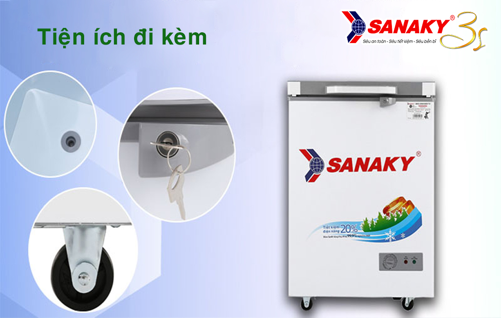 Tiện ích đi kèm tủ đông Sanaky VH-1599HYK