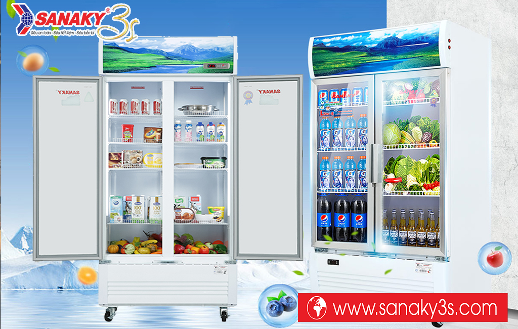 Tổng hợp kích thước tủ mát Sanaky 2 cánh phổ biến nhất hiện nay