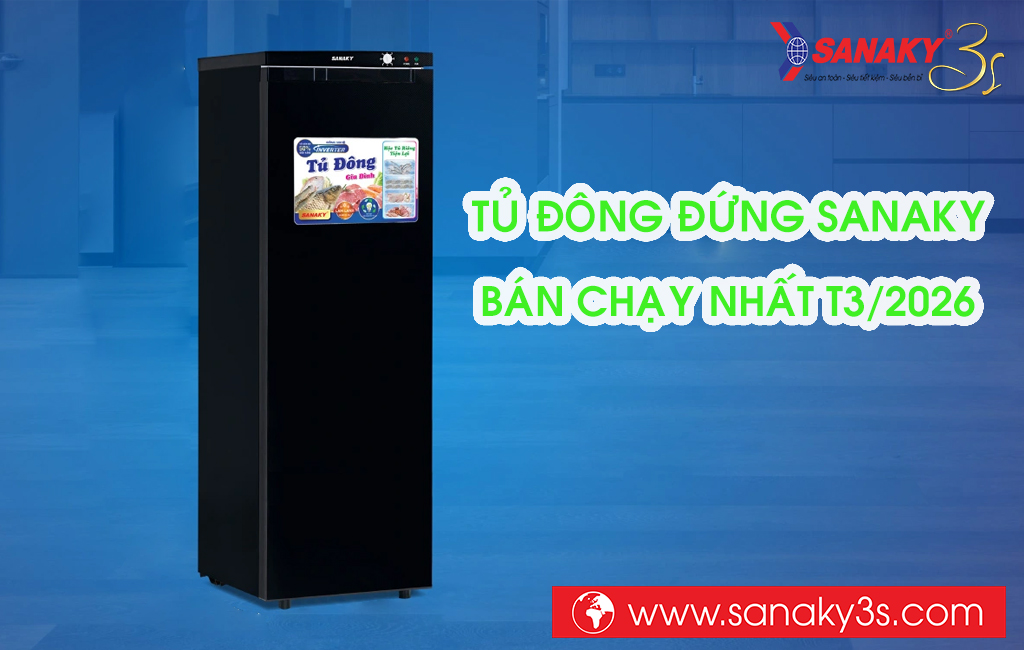 Top Tủ đông đứng Sanaky inverter bán chạy nhất tháng 3/2026
