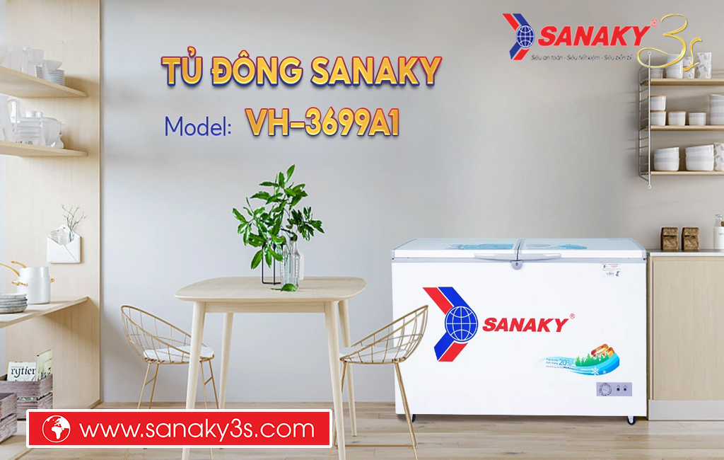 Tủ đông Sanaky VH-3699A1 dàn đồng