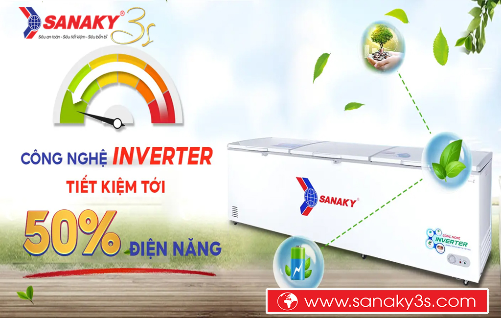 Tủ đông Sanaky inverter VH-1399HY3