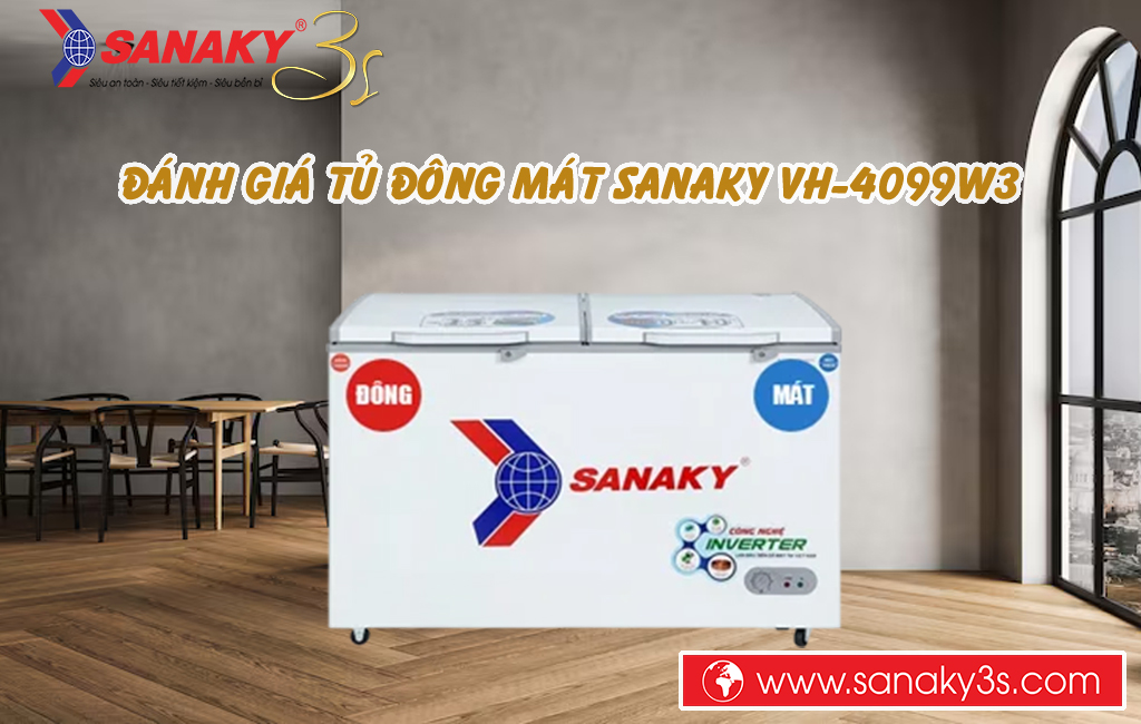 Tủ đông mát Sanaky Inverter VH-4099W3