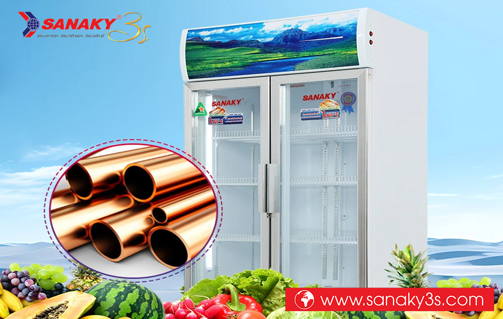 Tủ mát Sanaky DAVH-6009HP dàn lạnh ống đồng
