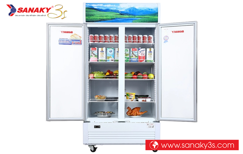 Tủ mát Sanaky DAVH-6009HP thiết kế 2 cánh sang trọng