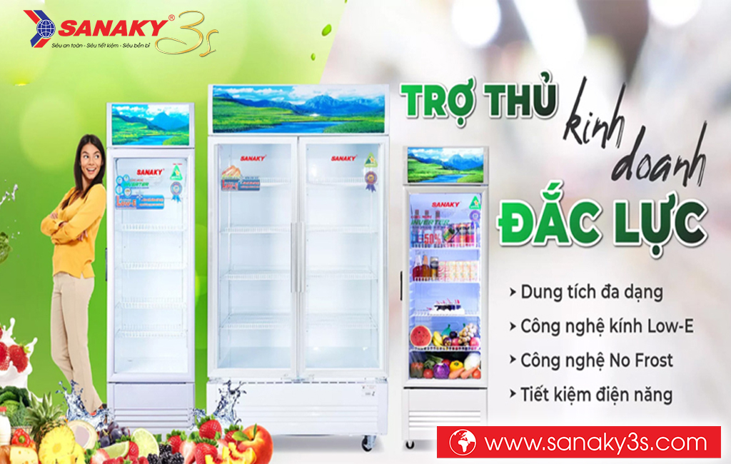 Tủ mát Sanaky đa dạng mẫu mã dung tích