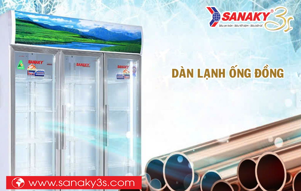 Tủ mát Sanaky dàn đồng