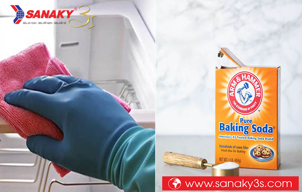 Vệ sinh tủ đông bằng dung dịch baking soda