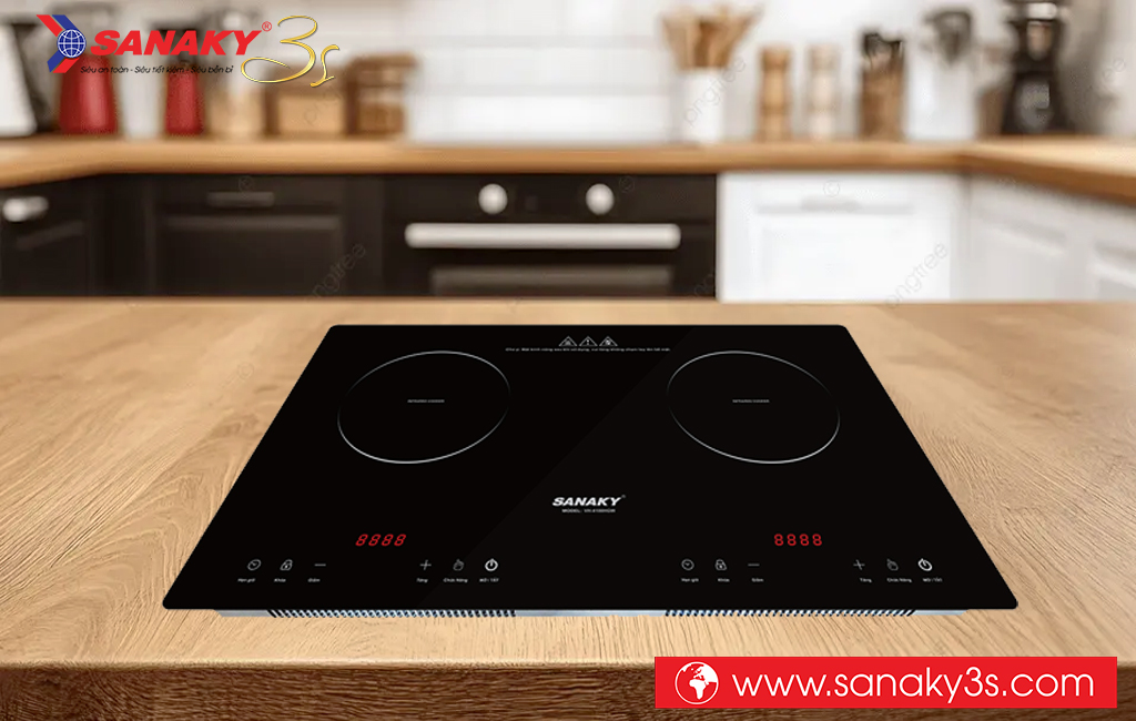 Bếp hồng ngoại đôi Sanaky