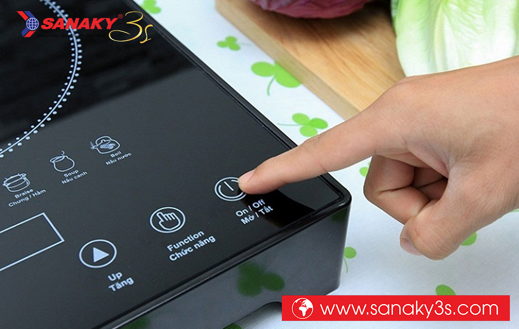 Tắt điện bếp hồng ngoại Sanaky