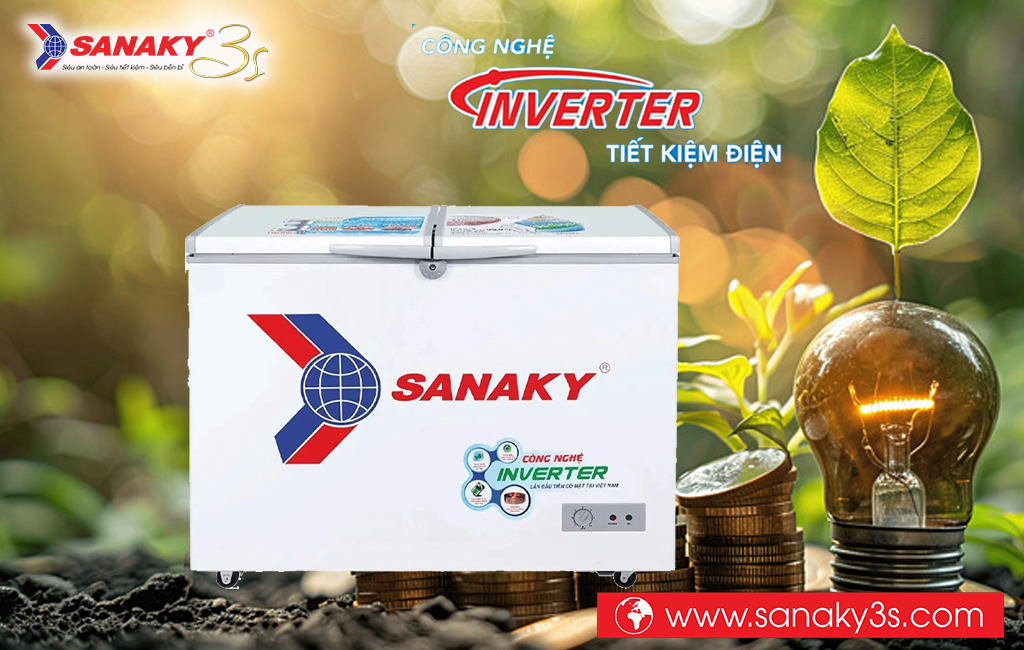 Tủ đông Inverter Sanaky VH-3699A3 tiết kiệm điện