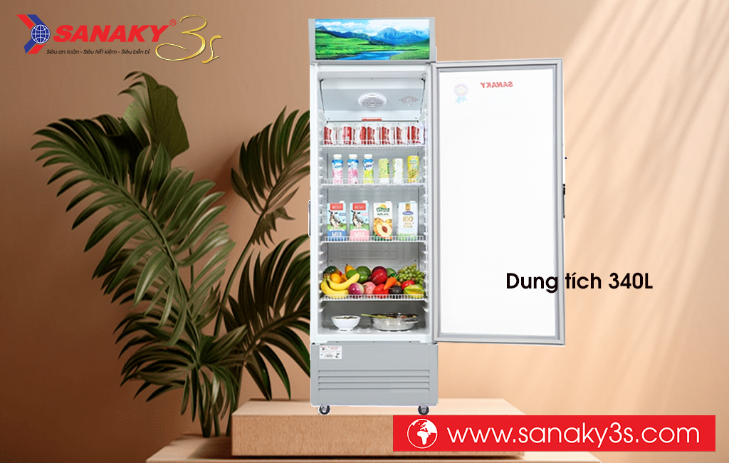Tủ mát Sanaky Inverter VH-408K3L dung tích 340L