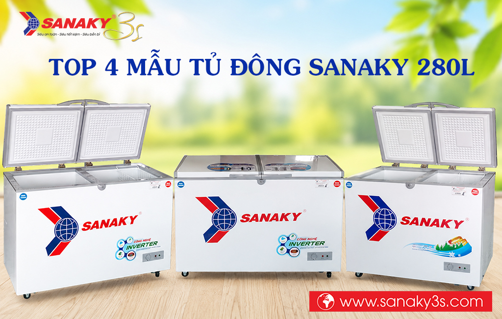 Top 4 mẫu tủ đông Sanaky 280 Lít