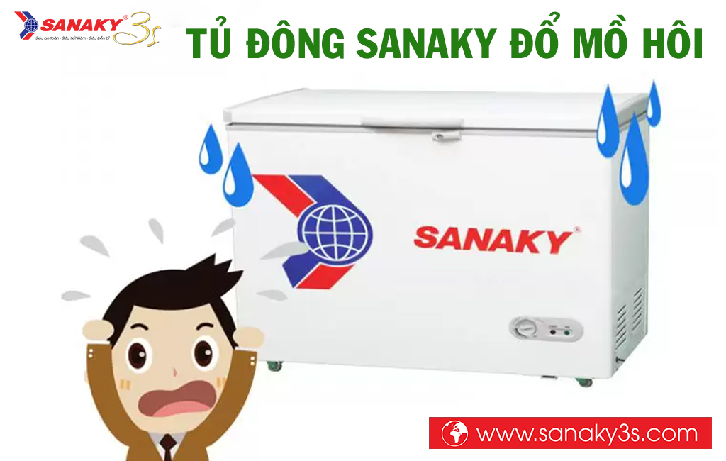 Tủ đông Sanaky đổ mồ hôi