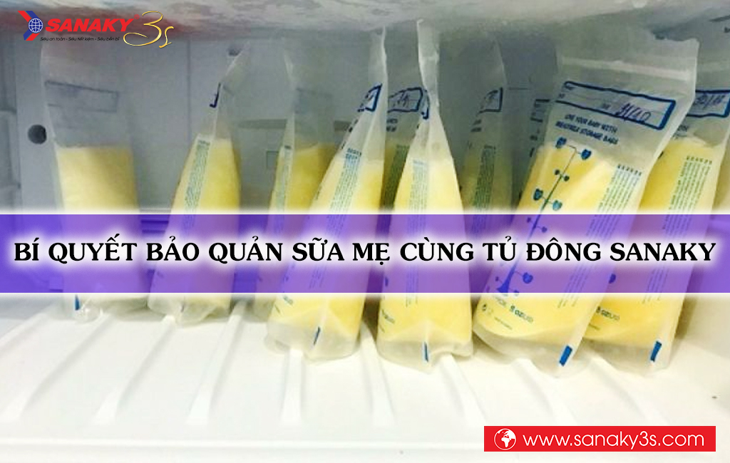 Bí quyết bảo quản sữa mẹ cùng tủ đông Sanaky