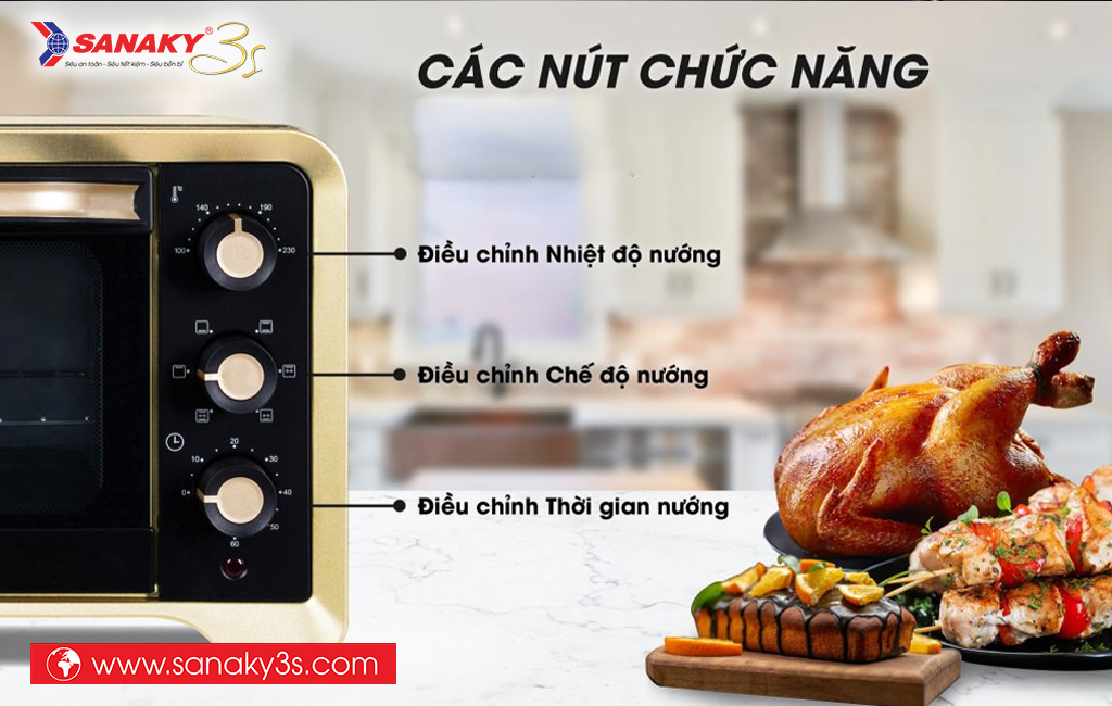 Cài đặt chế độ lò nướng