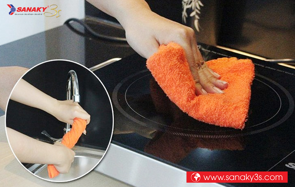 Vệ sinh bếp hồng ngoại Sanaky