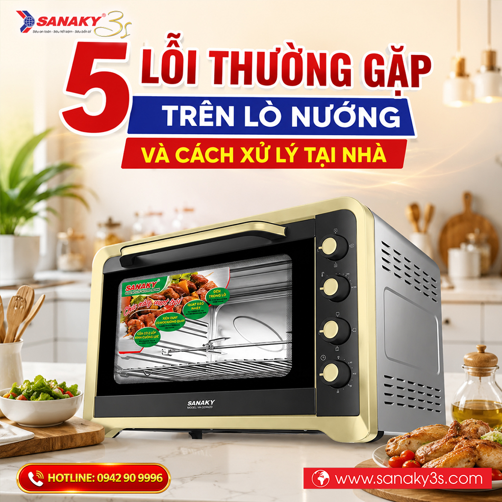5 Lỗi thường gặp trên lò nướng và cách xử lý tại nhà