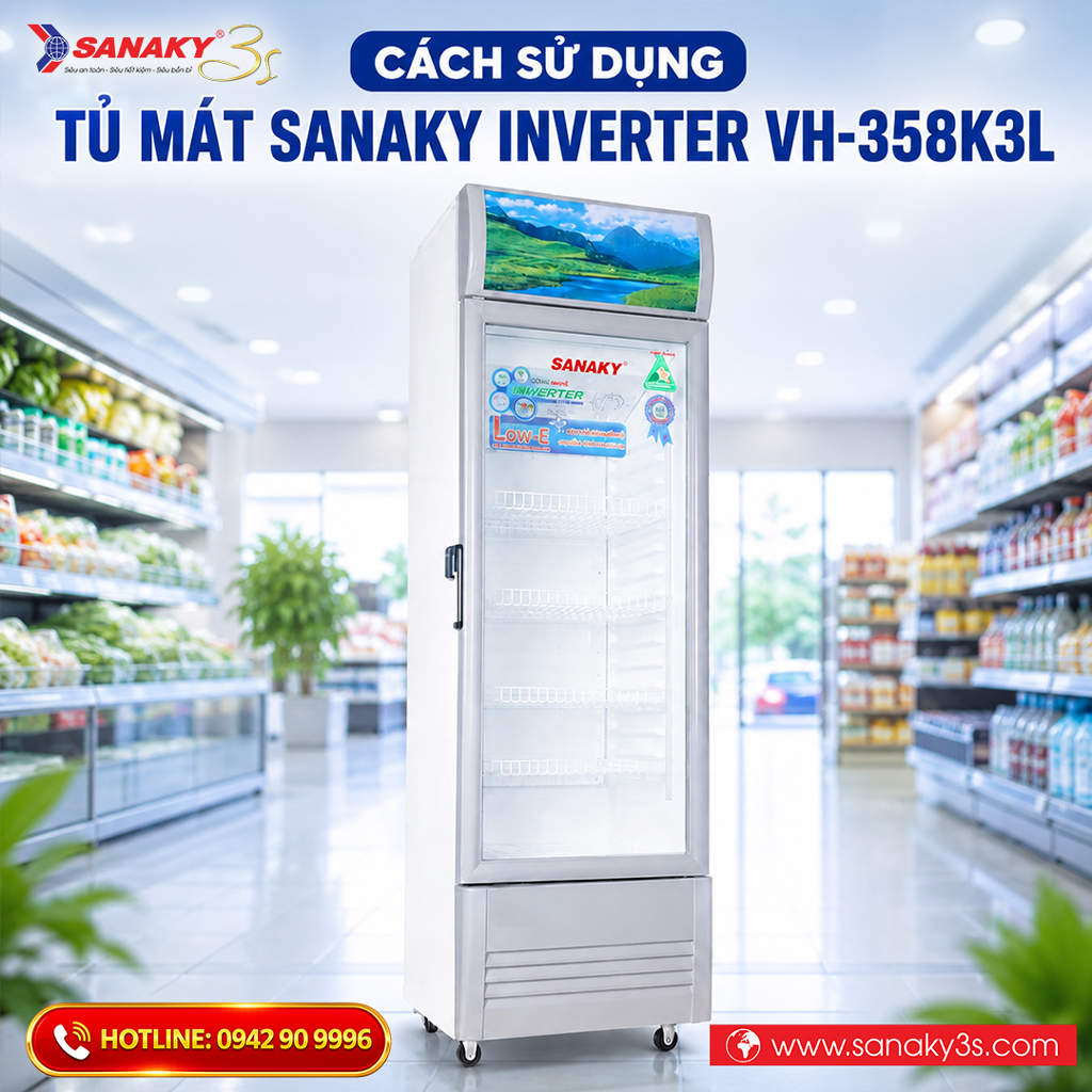 Cách sử dụng tủ mát Sanaky inverter VH-358K3L