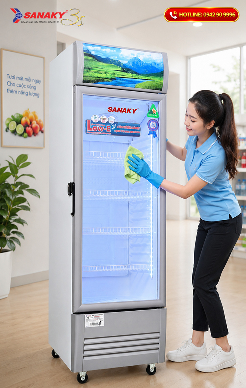 Vệ sinh tủ mát Sanaky định kì