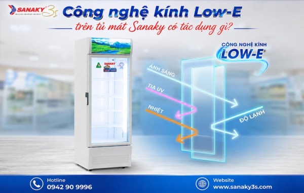 Công nghệ kính Low-E trên tủ mát Sanaky có tác dụng gì?
