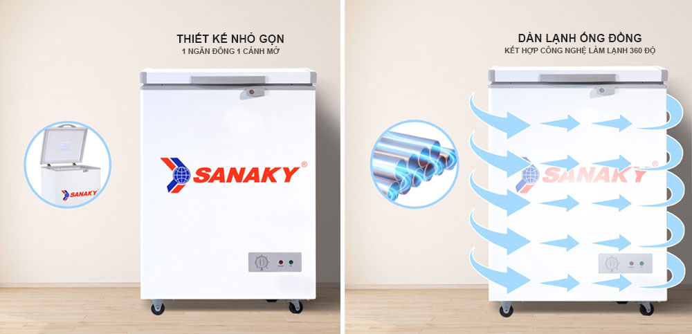 Tủ đông 1 ngăn sanaky vh-1599hy