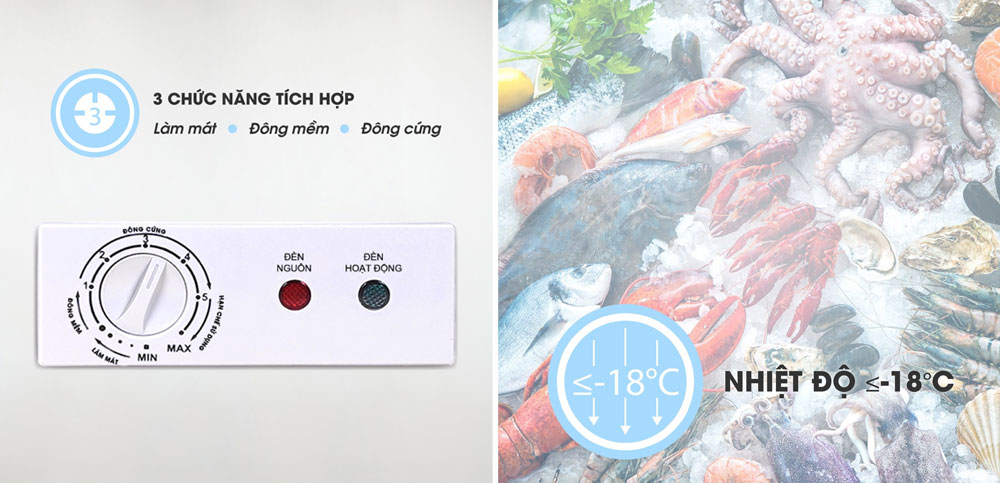 Tủ đông ngăn đông mềm vh-1599hy